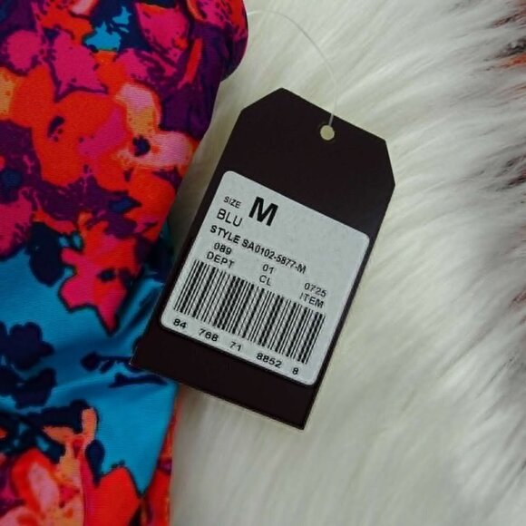 Sea Angel Tankini Top Swimsuit Lace Trim Floral NWT M - Picture 7 of 11